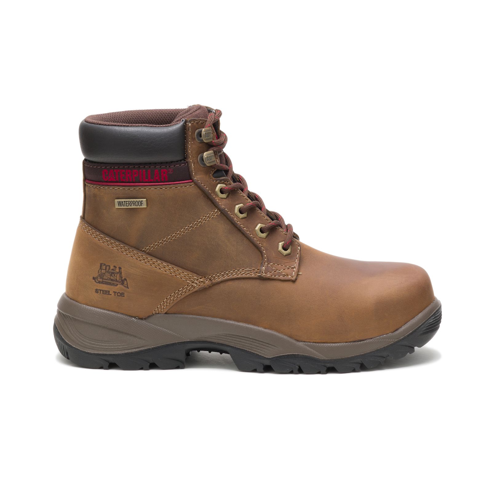 Caterpillar Boots Pakistan Sale - Caterpillar Dryverse 6" Waterproof Steel Toe Womens Work Boots Dark Brown (026419-TAO)